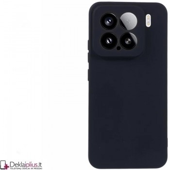 Silikoninis ploniausias dėklas - su kameros apsauga juodas (Xiaomi 15)